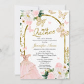 Cartes d'invitation bilingues Papillon Coing (Dos)
