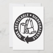 Cartes d'invitation biodégradables (Devant)