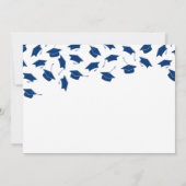 Cartes d'invitation bleu simple pour la fête de re (Dos)