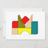 Cartes d'invitation Blocs de construction (Devant)