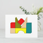 Cartes d'invitation Blocs de construction (Debout devant)