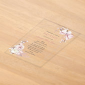Cartes d'invitation Boho Bautizo pour filles en ac (Poser)