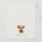 Cartes d'invitation Boho pour la fête prénatale de (Dos)