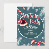 Cartes d'invitation bonhomme de neige personnalisa (Devant / Derrière)