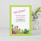 Cartes d'invitation Cactus (Debout devant)