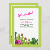 Cartes d'invitation Cactus (Devant / Derrière)