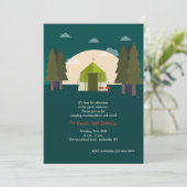 Cartes d'invitation Camping (Debout devant)