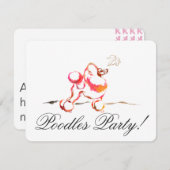 Cartes d'invitation Caniche (Devant / Derrière)