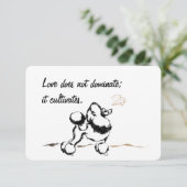 Cartes d'invitation Caniche (Debout devant)