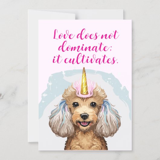 Cartes d'invitation Caniche (Recto)