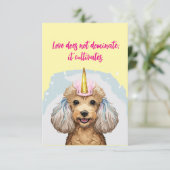 Cartes d'invitation Caniche (Debout devant)