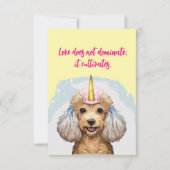 Cartes d'invitation Caniche (Devant)