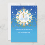 Cartes d'invitation Cendrillon bleu presque minuit (Dos)
