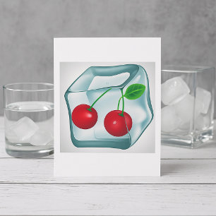 Cartes d'invitation Cerises en dés