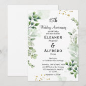 Cartes d'invitation chic Boho avec verdure pour ma (Devant / Derrière)