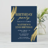Cartes d'invitation chic pour 22e anniversaire Gar (Debout devant)