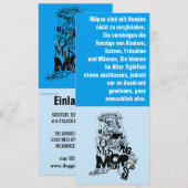 Cartes d'invitation Chien Carlin (Devant / Derrière)