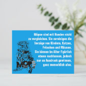Cartes d'invitation Chien Carlin (Debout devant)