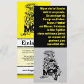 Cartes d'invitation Chien Carlin (Devant / Derrière)