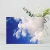 Cartes d'invitation Ciel Bleu & Nuages (Debout devant)