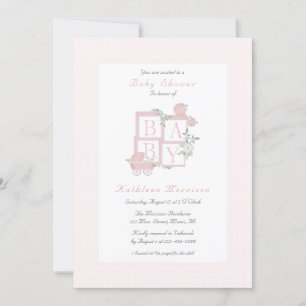 Cartes d'invitation classiques pour baby shower av