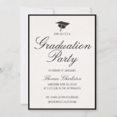 Cartes d'invitation classiques pour la remise des  (Devant)