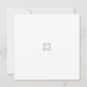 Cartes d'invitation Cœur de Fleur Rose (Dos)