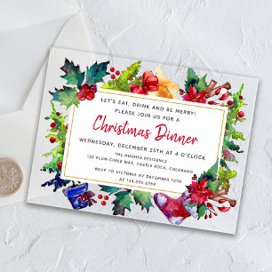 Cartes d'invitation colorées à l'aquarelle pour le
