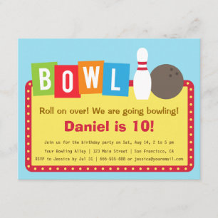 Cartes d'invitation colorées pour une fête d'anniv