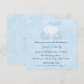 Cartes d'invitation conte de fées Carrosse Bleu de (Devant / Derrière)