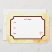 Cartes d'invitation Coquillages de Plage (Dos)