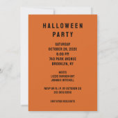 Cartes d'invitation créatives pour une fête d'Hall (Dos)