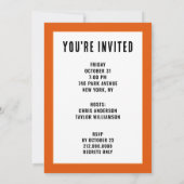 Cartes d'invitation créatives pour une fête d'Hall (Dos)