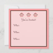 Cartes d'invitation Cupcake (Dos)