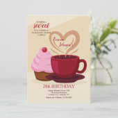 Cartes d'invitation Cupcakes et Café (Debout devant)