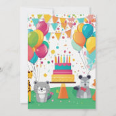Cartes d'invitation d'anniversaire (Dos)
