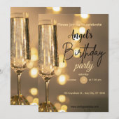 Cartes d'invitation d'anniversaire (Devant / Derrière)