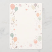 Cartes d'invitation d'anniversaire (Dos)