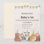Cartes d'invitation d'anniversaire (Devant / Derrière)