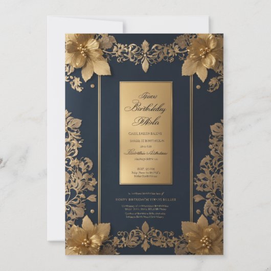 Cartes d'invitation d'anniversaire (Dos)