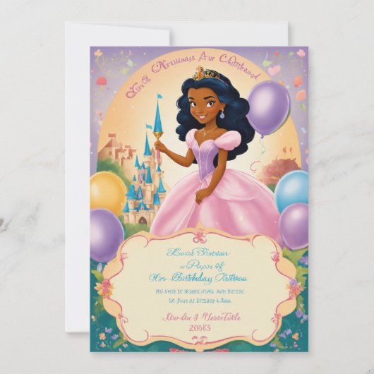 cartes d'invitation d'anniversaire (Devant)