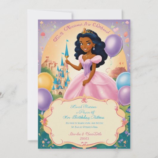cartes d'invitation d'anniversaire (Dos)