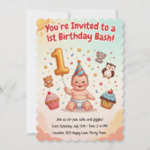 Cartes d'invitation d'anniversaire (Devant)