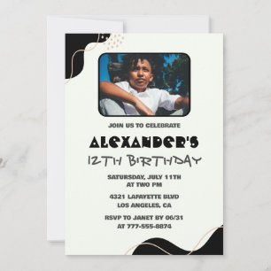Cartes d'invitation d'anniversaire 12 ans garçon s