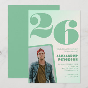 Cartes d'invitation d'anniversaire 26 ans garçon d