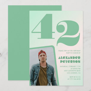 Cartes d'invitation d'anniversaire 42 ans garçon a