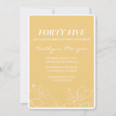 Cartes d'invitation d'anniversaire 45 ans modernes (Devant)