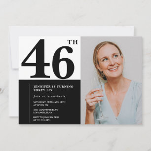 Cartes d'invitation d'anniversaire 46 ans photo no