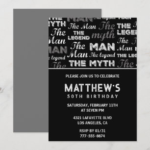 Cartes d'invitation d'anniversaire 50 ans pour lui