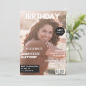 Cartes d'invitation d'anniversaire 51 ans modernes (Debout devant)